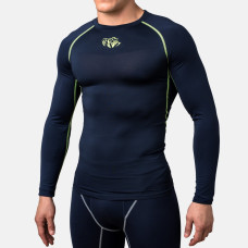 Компрессионная футболка Peresvit Air Motion Navy Flu Yellow Long Sleeve