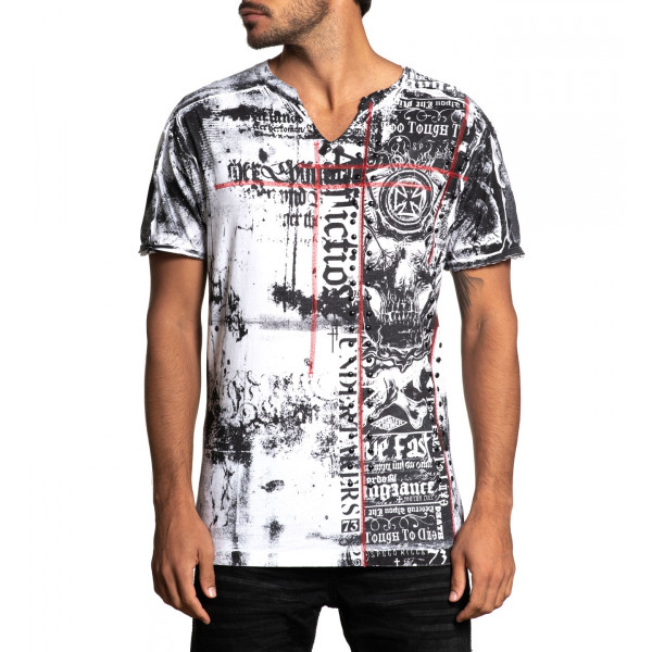 Футболка Affliction Road Crew SS Vneck White