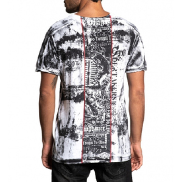 Футболка Affliction Road Crew SS Vneck White