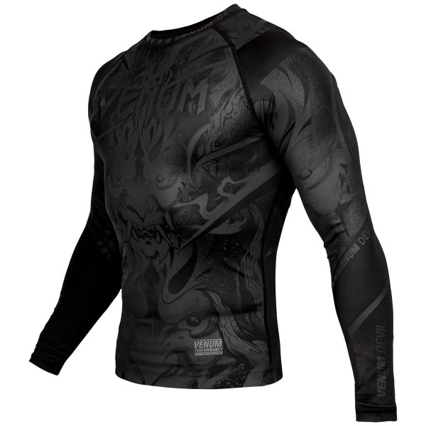 Рашгард Venum Devil Rashguard Long Sleeves Black Black