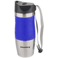 Термокружка Кlausberg КВ-7101 380мл. Сріблясто-Синя