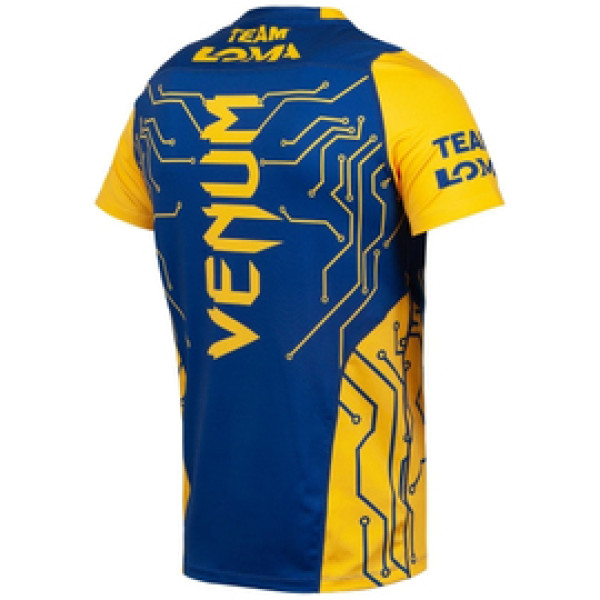 Футболка Venum Loma Fight Dry Tech T-shirt Blue Yellow