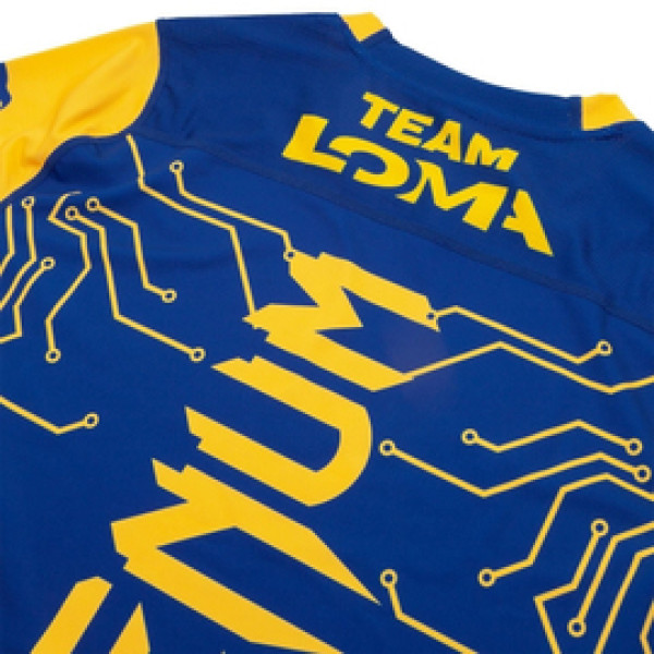 Футболка Venum Loma Fight Dry Tech T-shirt Blue Yellow