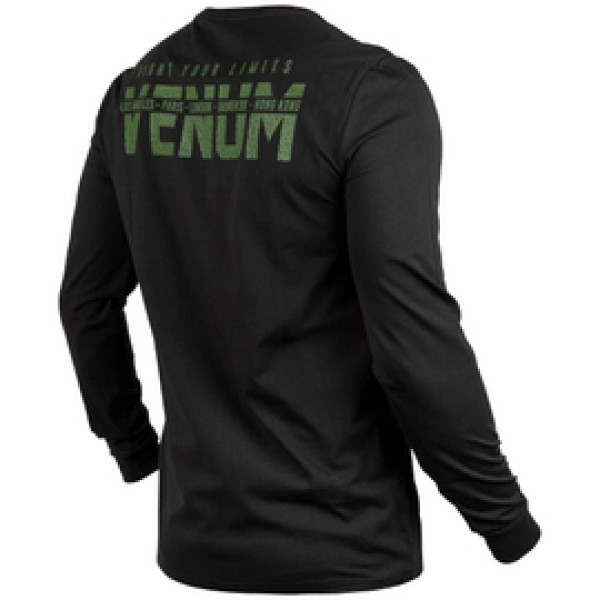 Лонгслив Venum Signature T-shirt Long Sleeves Black Khaki Exclusive
