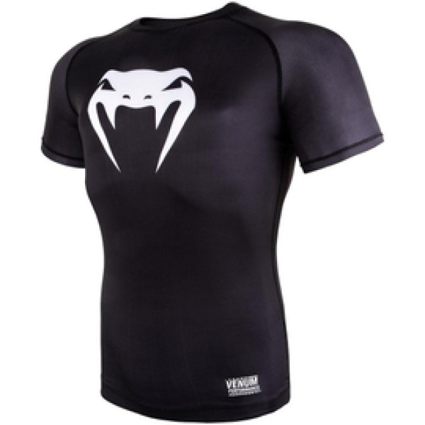 Компрессионная футболка Venum Contender 3.0 Compression T-shirt Short Sleeves Black/White