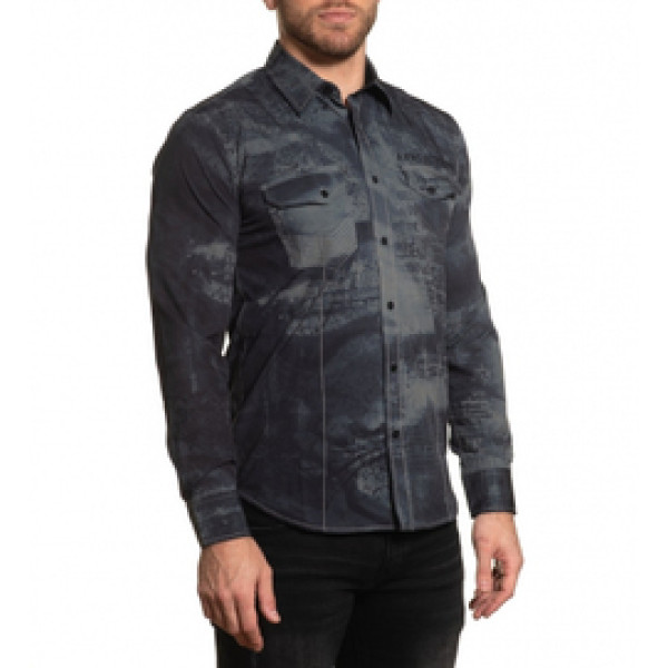 Рубашка Affliction Traction LS Woven Dusty Olive