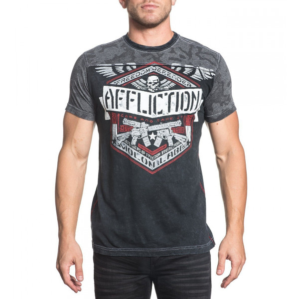 Футболка Affliction Deployed Panel SS Tee Black
