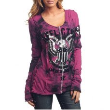 Женская футболка Affliction Live Fast Free Raw Long Sleeve T-shirt