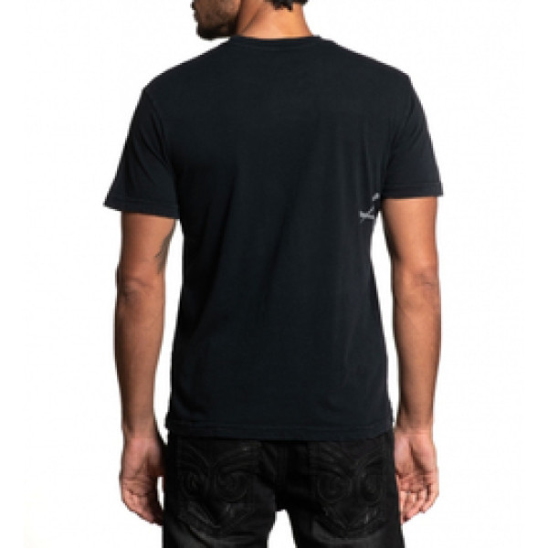 Футболка Affliction Milan SS Tee Black Lawa Wash