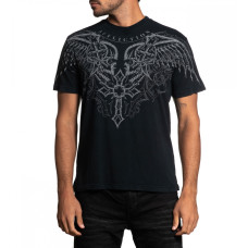 Футболка Affliction Milan SS Tee Black Lawa Wash