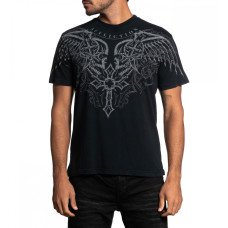 Футболка Affliction Milan SS Tee Black Lawa Wash