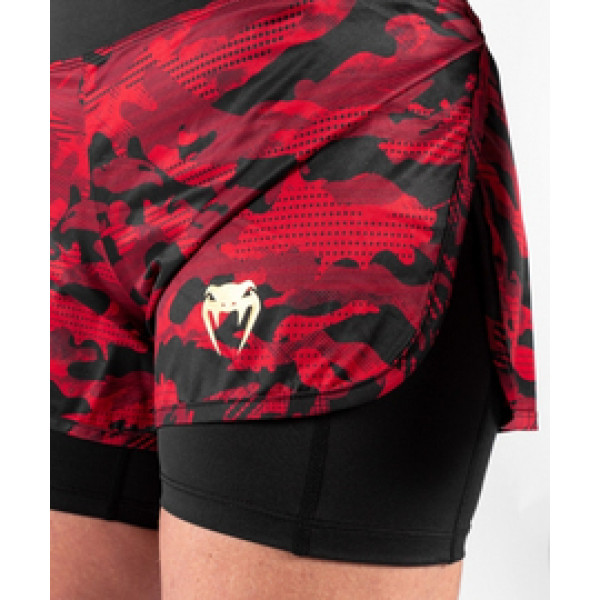 Компрессионные шорты Venum Defender Hybrid Compression Shorts Black Red