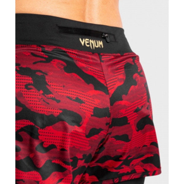 Компрессионные шорты Venum Defender Hybrid Compression Shorts Black Red