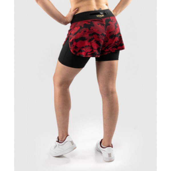 Компрессионные шорты Venum Defender Hybrid Compression Shorts Black Red