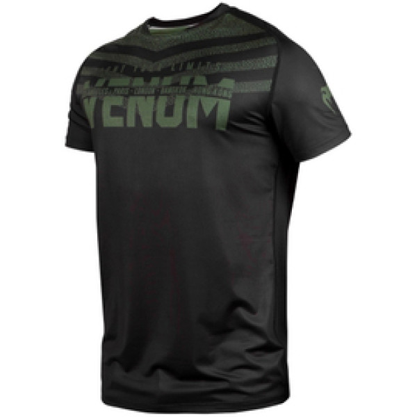 Футболка Venum Signature Dry Tech T-shirt Black Khaki Exclusive