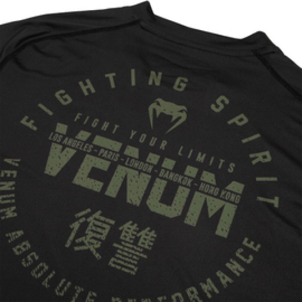 Футболка Venum Signature Dry Tech T-shirt Black Khaki Exclusive