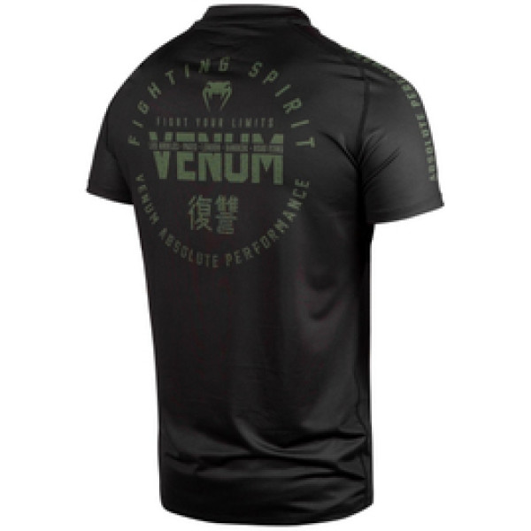 Футболка Venum Signature Dry Tech T-shirt Black Khaki Exclusive
