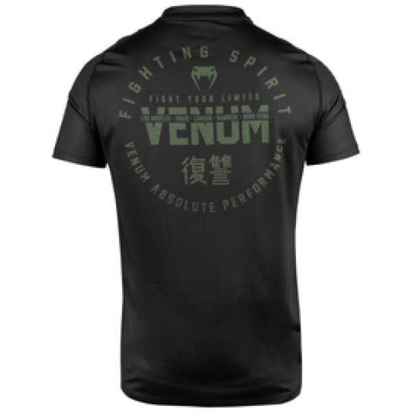 Футболка Venum Signature Dry Tech T-shirt Black Khaki Exclusive
