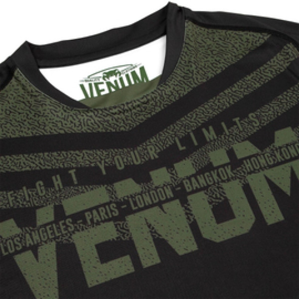 Футболка Venum Signature Dry Tech T-shirt Black Khaki Exclusive