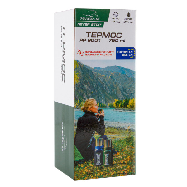 Термос PowerPlay 9001 Синій 750 мл