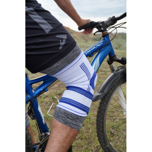 Наколінник Power System PS-6008 Knee Support Pro Blue/White (1шт.) S/M
