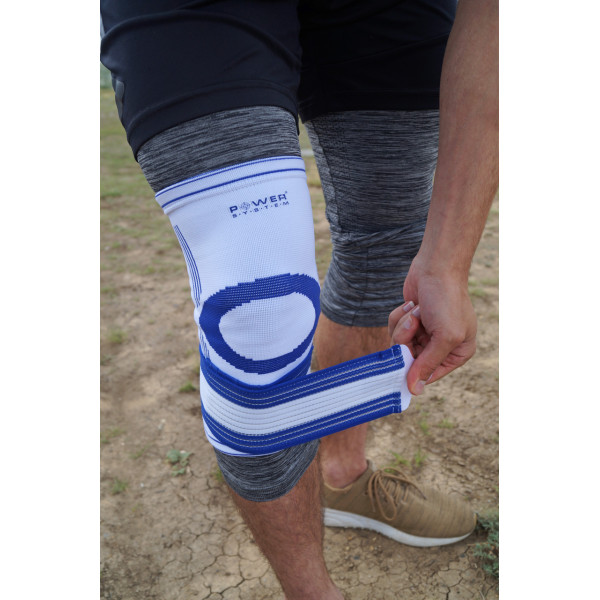 Наколінник Power System PS-6008 Knee Support Pro Blue/White (1шт.) S/M