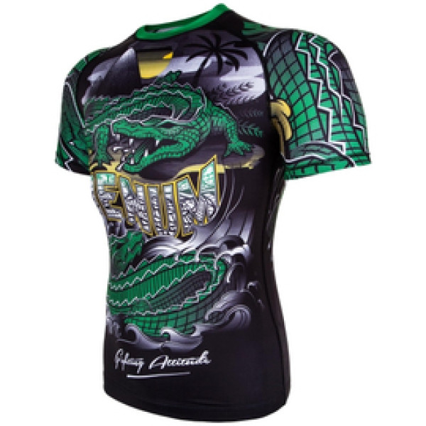 Рашгард Venum Crocodile Rashguard Short Sleeves Black Green