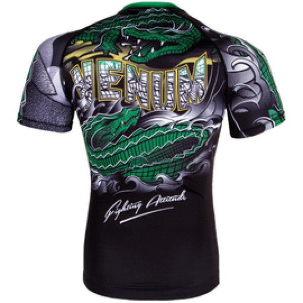 Рашгард Venum Crocodile Rashguard Short Sleeves Black Green