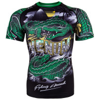 Рашгард Venum Crocodile Rashguard Short Sleeves Black Green