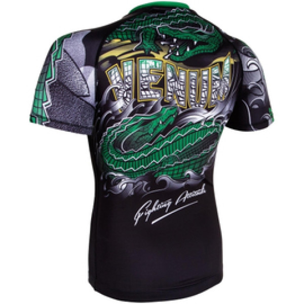 Рашгард Venum Crocodile Rashguard Short Sleeves Black Green