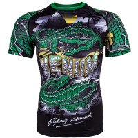 Рашгард Venum Crocodile Rashguard Short Sleeves Black Green