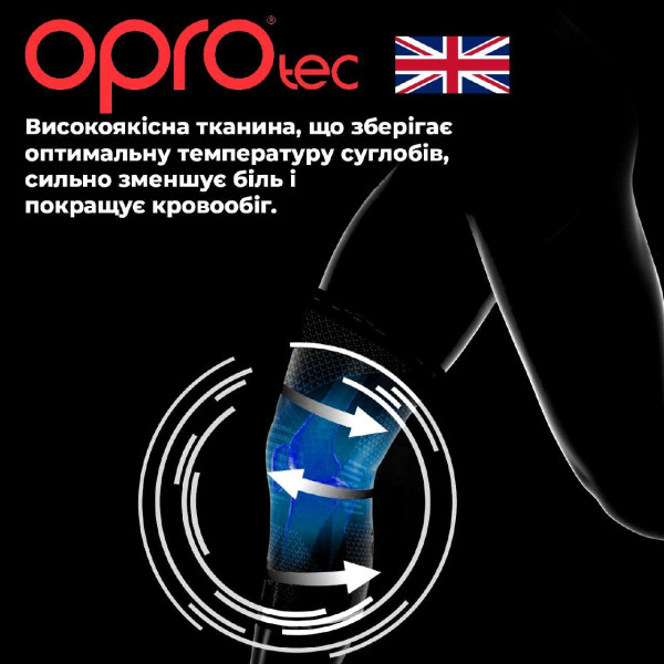 Наколінник спортивний OPROtec Knee Support with Open Patella TEC5729-SM S Чорний