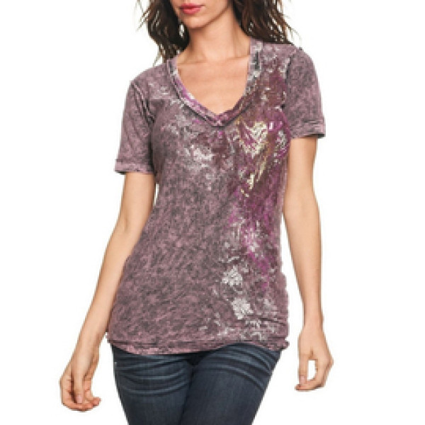 Двусторонняя футболка Sinful By Affliction Adoria V-neck Tee