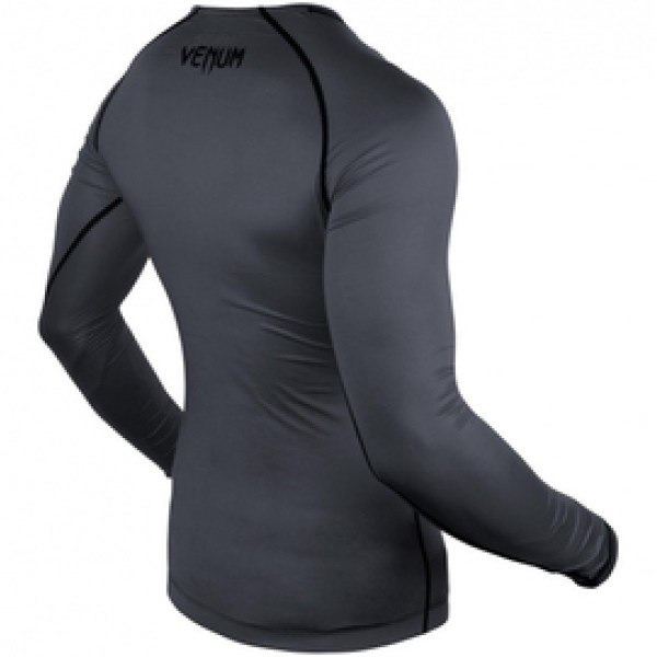 Компрессионная футболка Venum Contender 3.0 Compression T-shirt Long Sleeves Heather Grey/Black