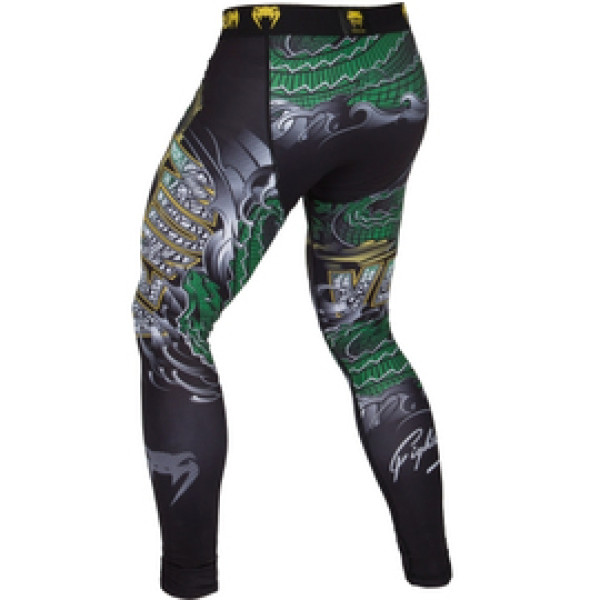 Компрессионные штаны Venum Crocodile Spats Black Green