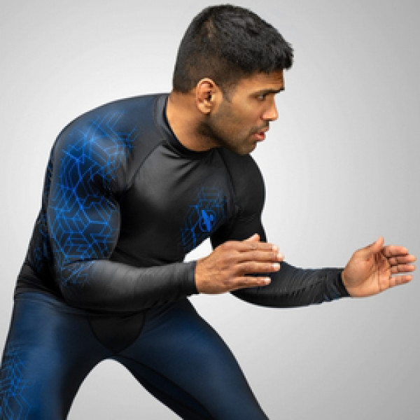 Рашгард Hayabusa Geo Long Sleeve Rashguard Blue