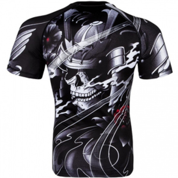 Рашгард Venum Samurai Skull Rashguard Short Sleeves Black