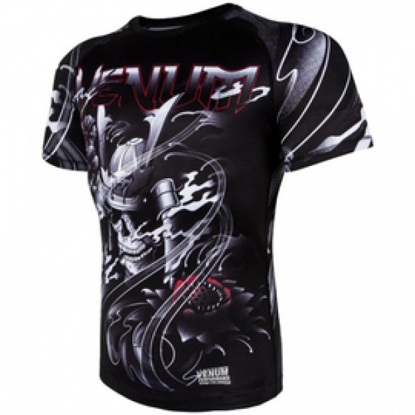 Рашгард Venum Samurai Skull Rashguard Short Sleeves Black