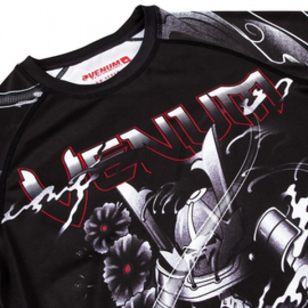 Рашгард Venum Samurai Skull Rashguard Short Sleeves Black
