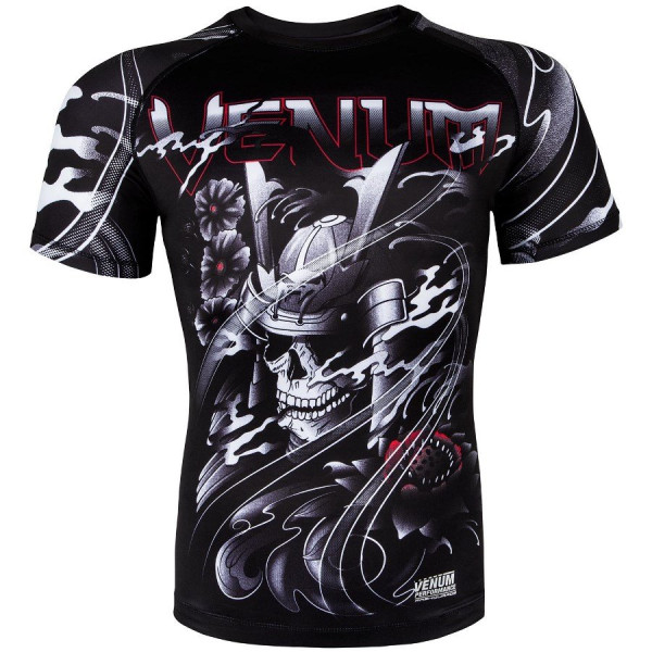 Рашгард Venum Samurai Skull Rashguard Short Sleeves Black