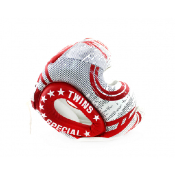 Боксерский шлем Twins Fancy FHGL3-TW5 White Red