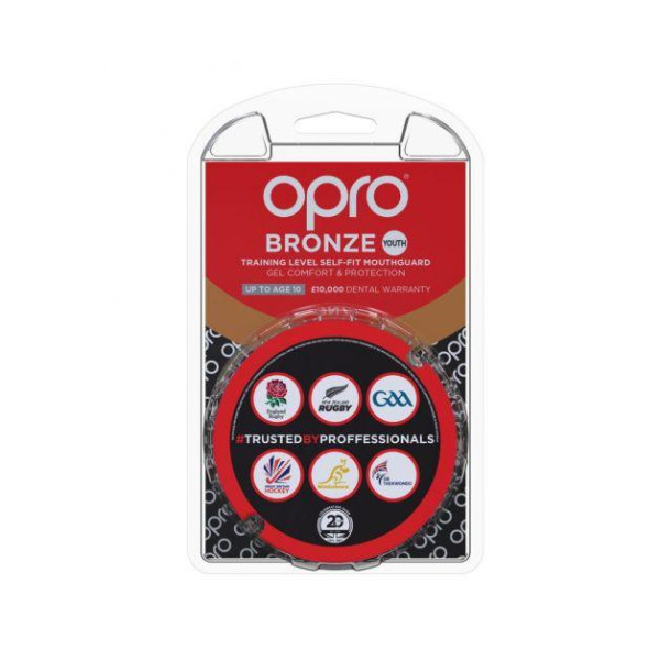 Капа боксерська OPRO Junior Bronze White (art.002185006)