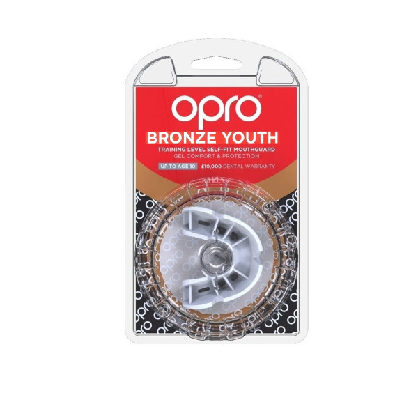 Капа боксерська OPRO Junior Bronze White (art.002185006)