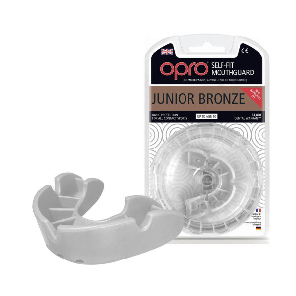Капа боксерська OPRO Junior Bronze White (art.002185006)