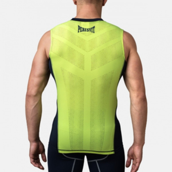 Компрессионная футболка без рукавов Peresvit Air Motion Navy Flu Yellow Tank