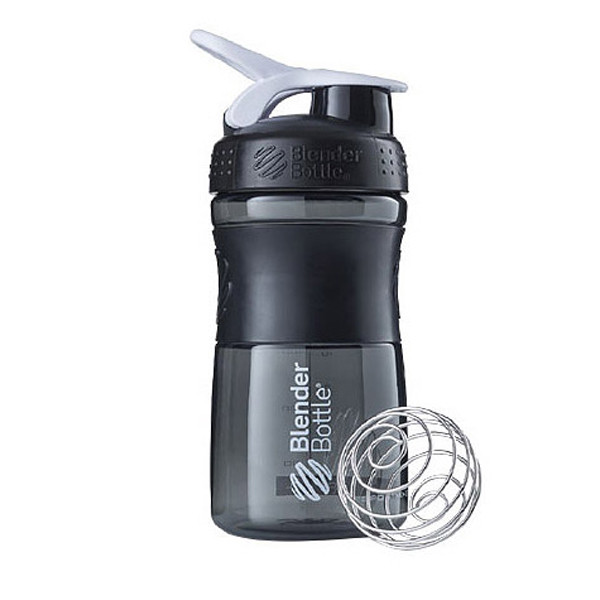 Шейкер спортивний (пляшка) BlenderBottle SportMixer 20oz/590ml Black/White (Original)