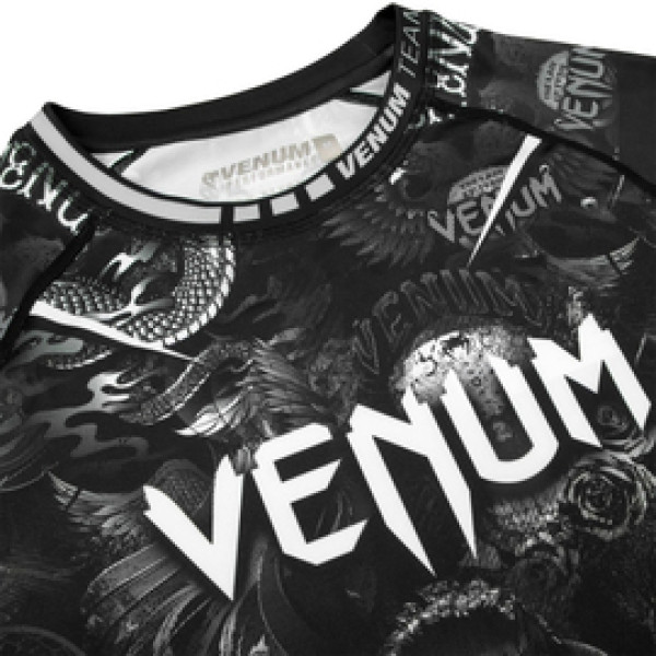 Рашгард Venum Art Short Sleeves Rashguard Black White