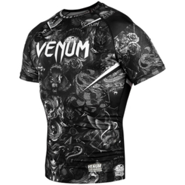 Рашгард Venum Art Short Sleeves Rashguard Black White