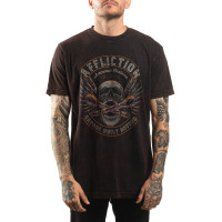 Футболка Affliction AC Chop Shop Black Brown Lava Wash