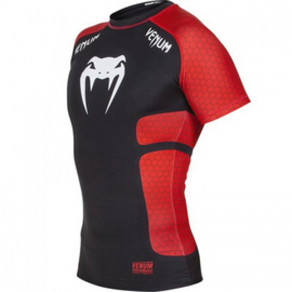Рашгард Venum Absolute Short Sleeves Black Red